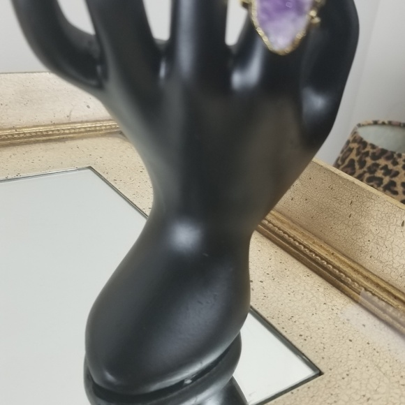 Agata druzy aguta hand made purple stone limited e - Picture 3 of 5